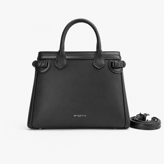 Bag Shoppe Women Black Handbag – Structured Top Handle Bag with Detachable Sling Strap