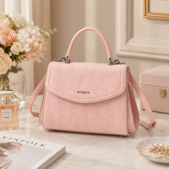 Bag Shoppe Women Purse - Elegant Textured Handbag with Top Handle & Detachable Shoulder Strap