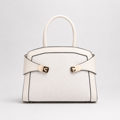 Bag Shoppe Elegant Women Handbag - Structured Top Handle Purse with Textured Body & Detachable Shoulder Strap