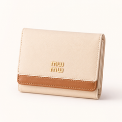 Bag Shoppe Women Compact Wallet - Stylish Trifold Wallet with Card Slots, Cash Pocket & ID Window