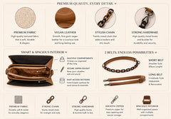 ETTOII Premium Dual-Belt Shoulder & Crossbody Bag