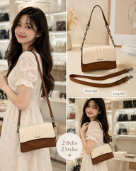 ETTOII Dual-Belt Premium Shoulder & Crossbody Bag