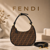 Women’s Luxury Monogram Baguette Shoulder Bag with Premium Gold Logo & Sling Bag (Double belt options)– Superior Quality Assured