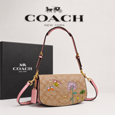 Coach Women’s Black Leather Convertible Shoulder & Crossbody Sling Bag