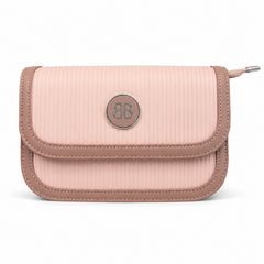 Bag Shoppe Women Pink BB Ribbed Flap Sling Bag - Pretty Feminine Sling for College, Brunch & Daily Use