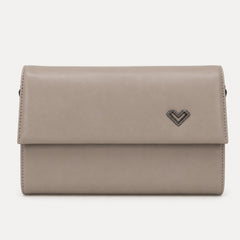 Bag Shoppe Women Grey Heart-Lock Sling Bag - Cool Neutral Sling for Office, Shopping & Daily Use