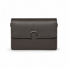Bag Shoppe Women Grey Ungaro Horseshoe Ring Crossbody - Sophisticated Designer Sling for Office, Evening & Outings