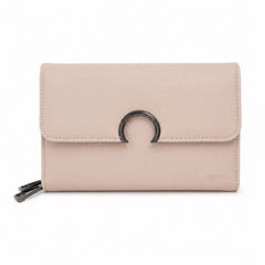 Bag Shoppe Women Pink Enigma Arc Ring Flap Sling Bag - Elegant Compact Clutch for Office, Evening & Outings