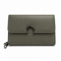Bag Shoppe Women Olive Enigma Arc Ring Flap Sling Bag - Sleek Refined Clutch for Office, Evening & Daily Use