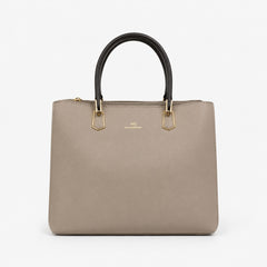 Bag Shoppe Women Grey Valendnee VD Structured Satchel - Polished Contemporary Bag for Office, Travel & Outings