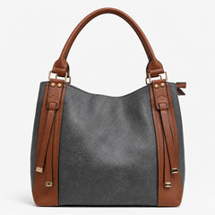 Bag Shoppe Women Dark Grey Tote Bag - Stylish Everyday Bag for Office, Travel & Daily Use