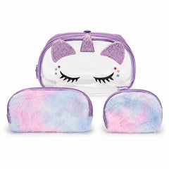 Bag Shoppe Women Purple Makeup Pouch - Compact Cosmetic Organizer for Travel & Daily Use