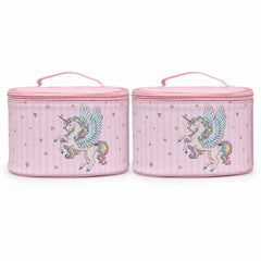 Bag Shoppe Women Pink Makeup Box - Spacious Cosmetic Storage Organizer for Travel & Daily Use