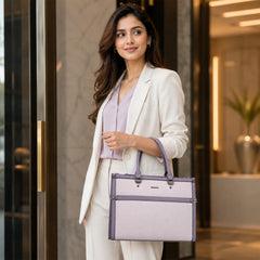 Bag Shoppe Women Purple Big Size Handbag - Spacious Everyday Bag for Office, Travel & Daily Use
