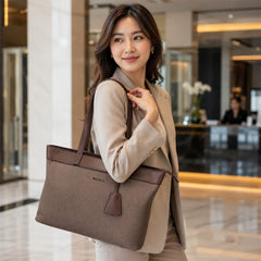 Bag Shoppe Women Brown Big Size Handbag - Spacious Everyday Bag for Office, Travel & Daily Use