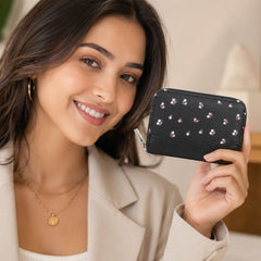 Bag Shoppe Women Black Wallet - Compact Everyday Wallet for Cards, Cash & Daily Use
