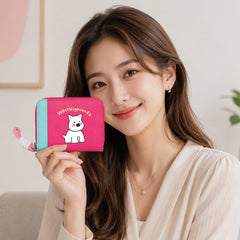 Bag Shoppe Women Dark Pink Wallet - Compact Everyday Wallet for Cards, Cash & Daily Use