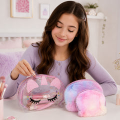Bag Shoppe Women Light Pink Makeup Pouch - Compact Cosmetic Organizer for Travel & Daily Use