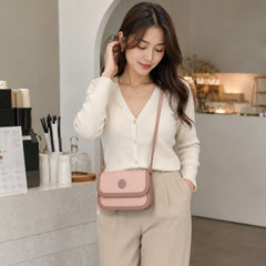 Bag Shoppe Women Pink BB Ribbed Flap Sling Bag - Pretty Feminine Sling for College, Brunch & Daily Use