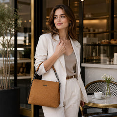 Bag Shoppe Women Brown Ettoli Chain Crossbody Bag - Warm Luxe Sling for Brunch, Shopping & Daily Use