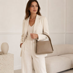 Bag Shoppe Women Taupe Lizzie Soft Mini Handbag - Minimalist Chic Mini Bag for College, Outings & Daily Use
