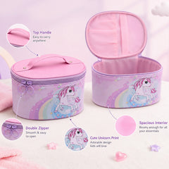 Bag Shoppe Women Pink Makeup Box - Spacious Cosmetic Storage Organizer for Travel & Daily Use