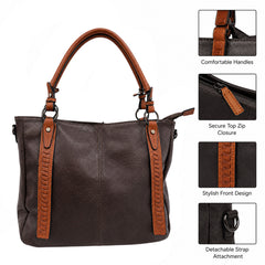 Bag Shoppe Women Coffee Tote Bag - Stylish Everyday Bag for Office, Travel & Daily Use