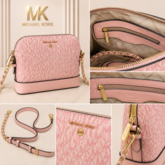 Michael Kors Signature Pink Crossbody Sling Bag with Adjustable Strap