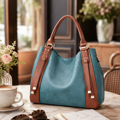 Bag Shoppe Women Blue Tote Bag - Stylish Everyday Bag for Office, Travel & Daily Use
