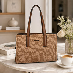 Bag Shoppe Women Brown Big Size Handbag - Spacious Everyday Bag for Office, Travel & Daily Use