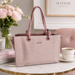 Bag Shoppe Women Pink Big Size Handbag - Spacious Everyday Bag for Office, Travel & Daily Use