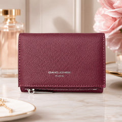 Bag Shoppe Women Maroon Wallet - Compact Everyday Wallet for Cards, Cash & Daily Use