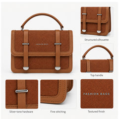 Bag Shoppe Women Brown Fashion Bags Tan Satchel - Warm Professional Bag for Office, Travel & Daily Use