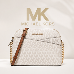 Michael Kors Designer Crossbody Purse – Vanilla Signature Print