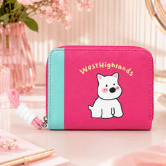 Bag Shoppe Women Dark Pink Wallet - Compact Everyday Wallet for Cards, Cash & Daily Use