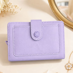 Bag Shoppe Women Purple Wallet - Compact Everyday Wallet for Cards, Cash & Daily Use
