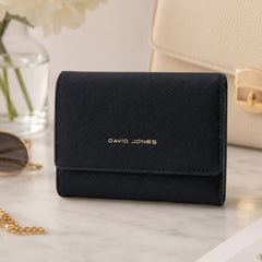 Bag Shoppe Women Black Wallet - Compact Everyday Wallet for Cards, Cash & Daily Use