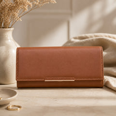 Bag Shoppe Women Brown Wallet - Compact Everyday Wallet for Cards, Cash & Daily Use