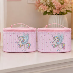 Bag Shoppe Women Pink Makeup Box - Spacious Cosmetic Storage Organizer for Travel & Daily Use