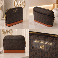 Michael Kors Signature Brown Crossbody Sling Bag with Adjustable Strap