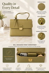 Classic Pista Green Top Handle Sling Bag