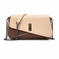 Bag Shoppe Women Sling Bag - Stylish Chain Strap Shoulder Bag with Turn-Lock Closure