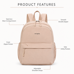 Bag Shoppe Womens Backpack - Stylish Lightweight Travel Backpack with Multiple Pockets & Smooth Zipper