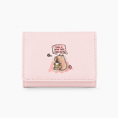 Bag Shoppe Cute Women Wallet - Compact Trifold Wallet with Cartoon Design, Card Slots & Cash Compartment