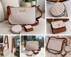 MK Elegant 3-in-1 Designer Crossbody Purse Set