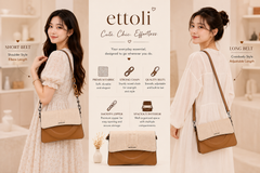 ETTOII Premium Dual-Belt Shoulder & Crossbody Bag