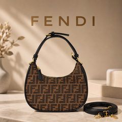 Women’s Luxury Monogram Baguette Shoulder Bag with Premium Gold Logo & Sling Bag (Double belt options)– Superior Quality Assured