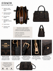 COACH Signature Monogram Satchel Bag