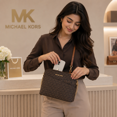 Michael Kors Signature Brown Crossbody Sling Bag for Women